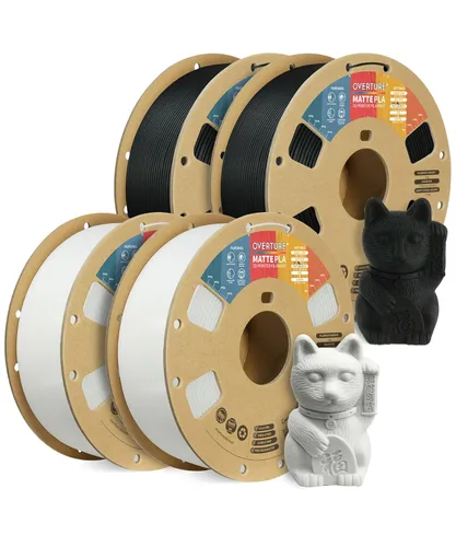 Vista 44 de OVERTURE - Filamento para impresora 3D de ácido poliláctico (PLA), 1.75 mm, carrete de cartón con filamento PLA mate de 2.2 libras, precisión