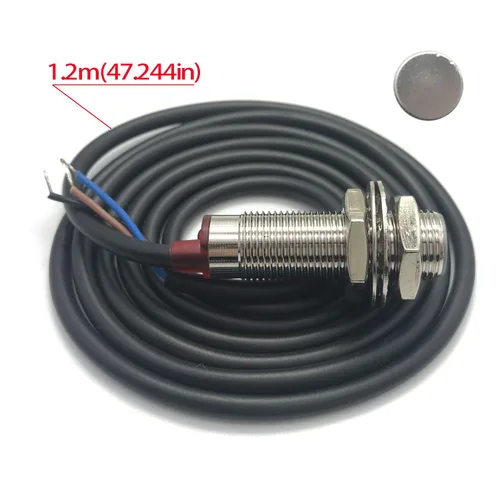 Vista 3 de DIGITEN 4 Digital Red LED Tachometer RPM Speed Meter + Hall Proximity Switch Magnet Sensor NPN for Lathe Conveyor Belt