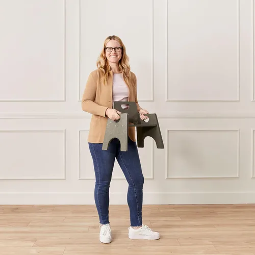 Vista 59 de ECR4Kids Silla apilable de madera para niños pequeños, 6 pulgadas, muebles para niños, lavado blanco, paquete de 2