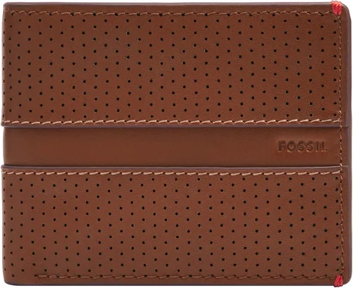 Vista 20 de Fossil - Cartera de cuero plegable para hombre con solapa para identificación, marrón, (Quinn Brown), Talla única