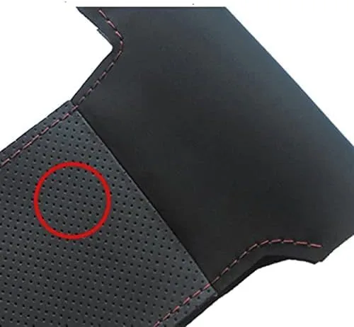 Vista 4 de Customized Original DIY Car Steering Wheel Cover Black Leather Braid for Steering Wheel,for Kia for Cerato (AU) 2018 Steering Wheel Cover