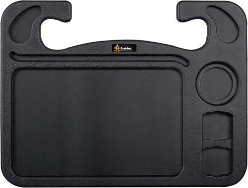 Vista 11 de EcoNour Escritorio para volante de automóvil 2 en 1 (beige) Bandeja para volante para laptop, comer, bebidas Bandeja rectangular de ABS