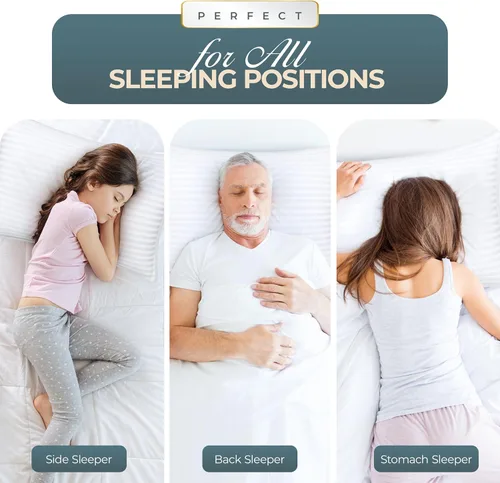 Vista 3 de Utopia Bedding - Almohadas de cama para dormir de tamaño estándar (blanco), juego de 2, calidad de hotel refrescante, para dormir de espalda, boca