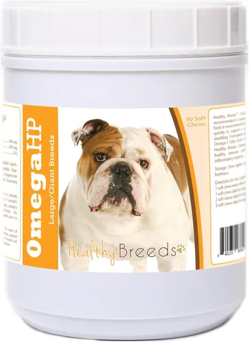 Vista 106 de Healthy Breeds Affenpinscher Omega HP - Masticables suaves para piel y pelaje, 60