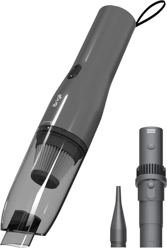 Brigii Aspiradora para grietas, mini aspiradora inalámbrica, aspiradora de mano 2 en 1 y plumero de aire, ligera, 0.88 libras, USB-C recargable, M5