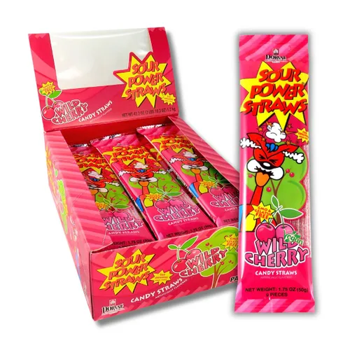 Vista 13 de Sour Power Premium Sorbetes de caramelo surtidos – Los caramelos de pajitas agrias originales desde 1985 – 50 g (Paquete de 6) – Vegano,
