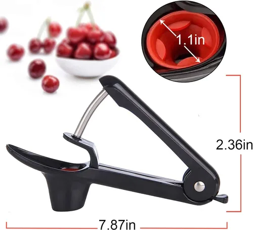Vista 5 de Picadora de cerezas, herramienta para deshuesar de oliva, removedor de herramientas para deshuesar cereza, removedor de núcleo de pozo de frutas