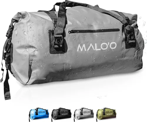 Malo'o Bolsa seca impermeable de 40 L60 L100 L, la lona enrollable mantiene el equipo seco para kayak, rafting, navegación, natación, campamento,