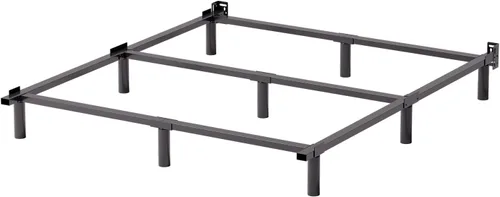 Vista 10 de Somier tamaño Queen, 9 pulgadas de alto perfil con cubierta de cama de tela, marco de metal resistente sin ruido, base de colchón de estructura