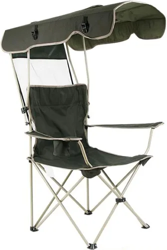 Taburete plegable al aire libre silla plegable al aire libre con dosel silla de camping portátil ajustable para pesca, camping, picnic, barbacoa