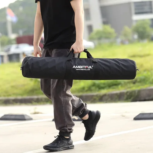 Vista 7 de AMBITFUL Bolsa de transporte para trípode de 25 pulgadas con correa para el hombro, bolsa de transporte acolchada para soportes de luz, soporte