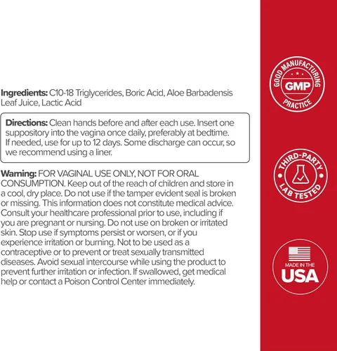 Vista 9 de O Positiv Paquete de supositorio vaginal de probióticos vaginales URO y ácido bórico URO