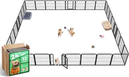 Vista 5 de FXW Homeplus Unleashed Corralito para Perros de Interior - Juego Sin Estrés y Seguro, Resistente de 24 Pulgadas 2 Paneles Corralito para Cachorros