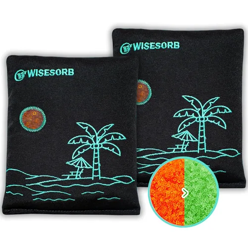 Wisesorb 2 paquetes de desecantes recargables de 17.64 oz, deshumidificador reutilizable para automóvil, paquetes de gel de sílice reactivado por