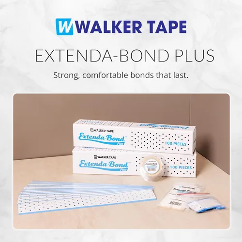 Vista 8 de Walker Tape Extenda-Bond Plus - Mini pestañas azules de 3/4 pulgadas x 1 1/2 pulgadas, cinta de peluca transpirable de doble cara para sistemas