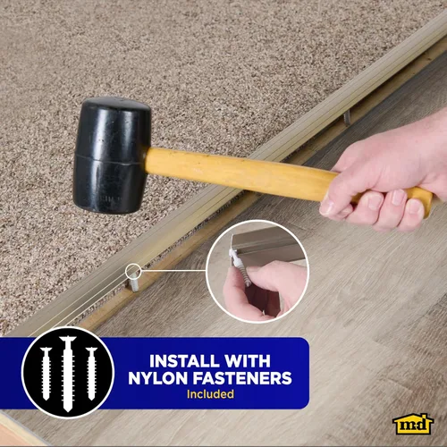 Vista 3 de M-D Building Products 43811 Transición de piso múltiple de aluminio de peltre de 1-1/2 pulgadas x 36 pulgadas