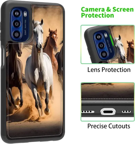 Vista 6 de Funda tipo cartera para Motorola Moto G Stylus 5G 2022 con tarjetero y función atril de piel con bloqueo RFID, doble cierre magnético para Moto G