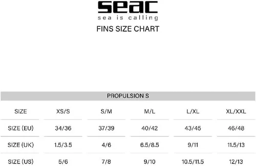 Vista 8 de SEAC Propulsion S - Aletas de buceo de tacón abierto con correa de honda y bolsillo anatómico para el pie