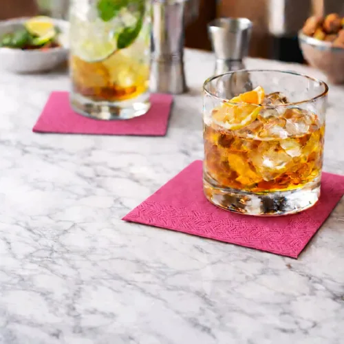 Vista 107 de Servilletas negras para bebidas, servilletas de papel desechables de 3 capas para bar, cóctel, bodas, cumpleaños, fabricadas en la UE, (20 unidades)