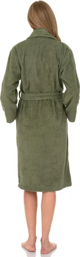 Vista 2 de TowelSelections Bata de baño para mujer, bata de baño lujosamente suave, bata de baño de tela de rizo de algodón para mujer