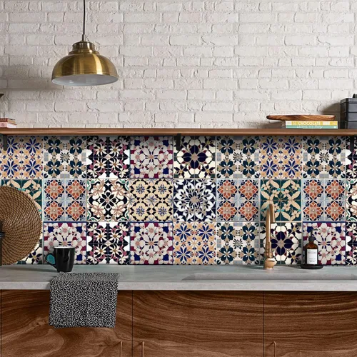 Vista 49 de Alwayspon Adhesivo para azulejos de pared moriscos para despegar y pegar, calcomanías de vinilo autoadhesivas para azulejos de cocina y baño, 5.9 x