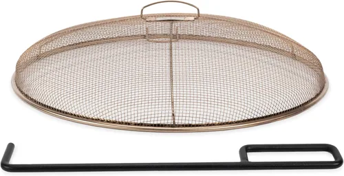 Vista 9 de TIKI Reunion - Juego de pantalla y atizador para hogueras, protector de chispas para fogatas al aire libre y protector de brasas, herramienta