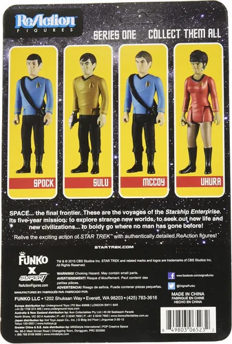 Vista 2 de Star Trek The Original Series Beaming Spock Reaction - Figura de acción retro de 3 34 pulgadas, edición limitada