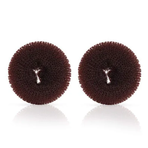 Vista 9 de Hair Donut Bun Maker Blonde, Ring Style Bun, 2PCS Chignon Hair Medium Doughnut Shaper for Short and Thin Hair (Medium, 3 Inch/Beige)