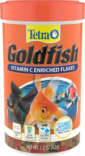 Vista 22 de Tetra Goldfish Flakes, dieta nutricionalmente equilibrada para peces de acuario, copos enriquecidos con vitamina C, 0.42 onzas