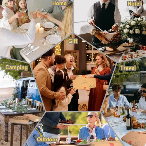 Vista 5 de Silverware Set Flatware Stainless Steel: Kitchen Matte Utensils Fork Spoon Knife 20-Piece - Silverware Flatware Set Service for 4 - Sliverwarer Set