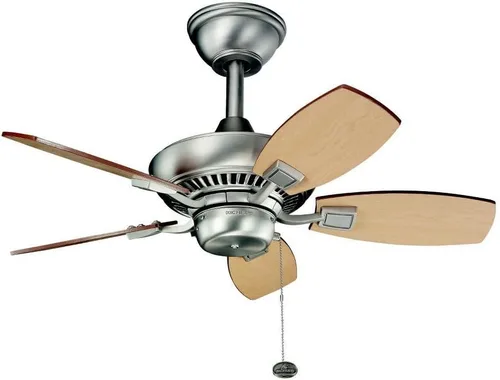 Vista 2 de Kichler 300103NI - Ventilador Canfield de 30 pulgadas, níquel cepillado