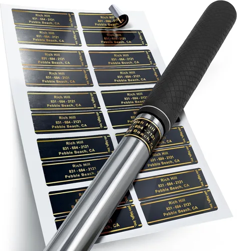 PIN HIGH - 20 etiquetas de identificación personalizadas para palos de golf, resistentes a la intemperie, resistentes a la decoloración, etiquetas