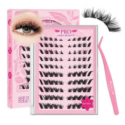 Vista 9 de 72 piezas de pestañas individuales en racimo con efecto 3D, extensión de pestañas DIY, pestañas en racimo de 8 a 16 mm, pestañas voluminosas