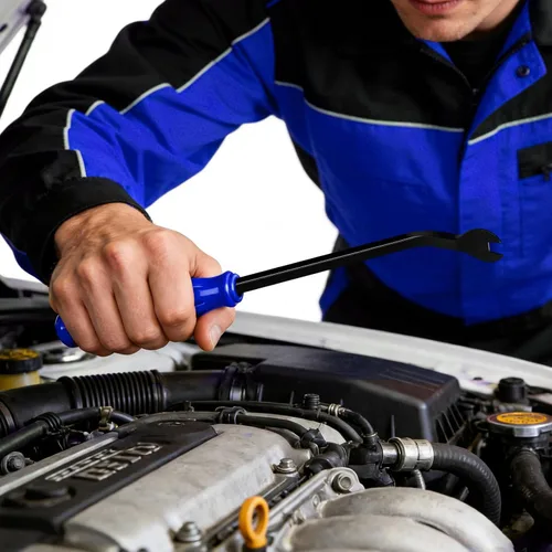 Vista 6 de Kit de 5 herramientas de extracción de adornos de automóvil, herramienta de palanca de extracción automática de clips para panel de tablero de Azul