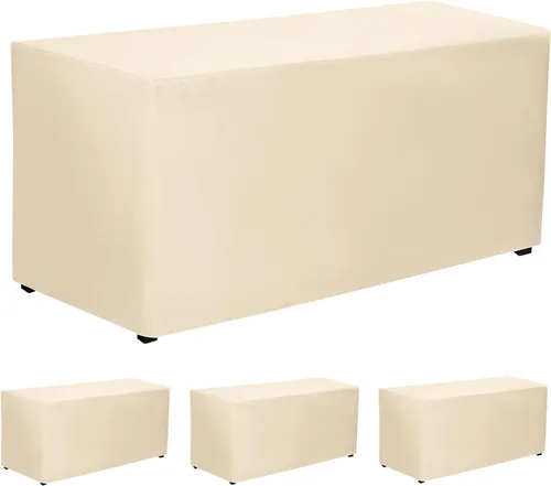 Vista 25 de PLOYMONO - Juego de 2 manteles ajustables, mantel de longitud hasta el suelo para mesa rectangular de 4 pies (122x61 cm) de poliéster, ideal