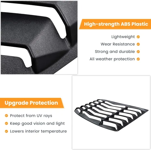 Vista 3 de Cubierta para luneta trasera para parabrisas Chevrolet Chevy Camaro 2010 2011 2012 2013 2014 2015, protector solar estilo GT Lambo, ajuste