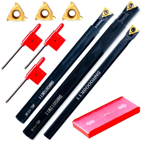 Vista 10 de Soporte de torneado para torneado, soporte de roscado 21 unids - Herramientas de corte de torno de metal, 7 unids 1/2 "Herramientas de roscado Juego