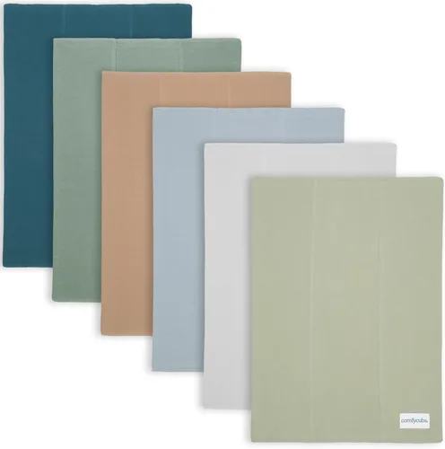 Vista 31 de Comfy Cubs Juego de 6 paños para eructos para bebés, grandes, 6 capas, ultra absorbentes, 100% algodón para escupir, babear y ensuciar, suaves