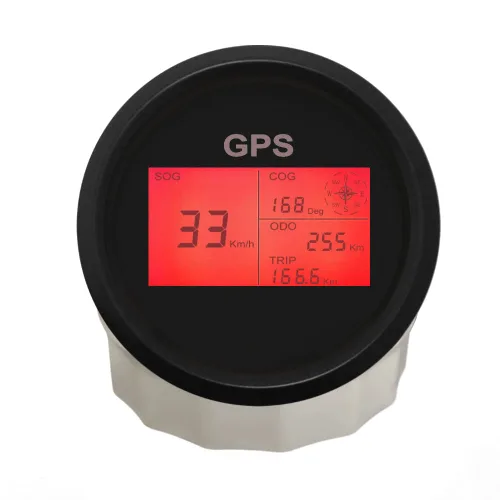 Vista 5 de ELING Velocímetro y odómetro digital universal con GPS, 7 luces de fondo, 3 3/8 pulgadas (85 mm) para auto o vehículo marino