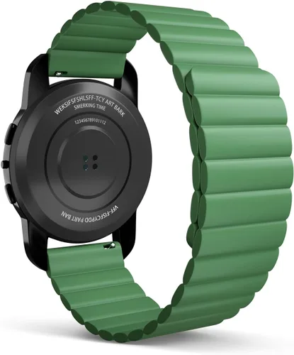 Vista 10 de Correa de reloj, correas magnéticas para reloj inteligente, correa de silicona de liberación rápida de 0.78 pulgadas para reloj inteligente