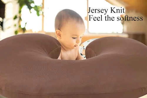 Vista 5 de Juego de 3 fundas de almohada de lactancia para madres que amamantan, ultra suave, ajuste elástico, almohadas de lactancia estándar