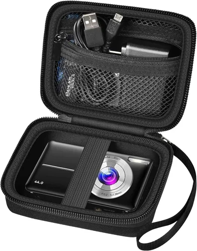 Funda para cámara digital compatible con VAHOIALD FHD 1080P/ para CAMKORY Digital Point and Shoot/para KODAK PIXPRO FZ45-BK 16MP Vlogging/para Negro
