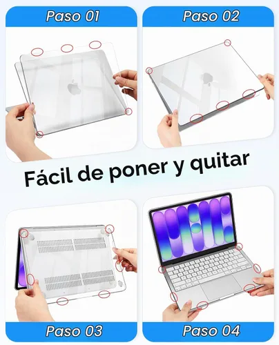Vista 8 de Fintie Funda para MacBook Neo de 13 pulgadas A3404 2026, transparente Cristal transparente
