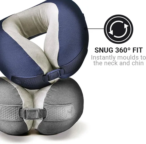 Vista 8 de American Dreamer, almohada de viaje de lujo, cómoda almohada de espuma viscoelástica para el cuello para un sueño ininterrumpido, ideal para avión