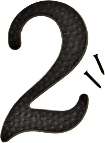 Vista 13 de Hy-Ko Products DC-5/0 Número de casa de aluminio fundido a presión 0 (ZERO) 4.5" de alto, negro, 1 pieza