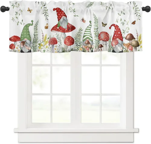 Vista 10 de Cortinas de cenefa costera para dormitorio, sala de estar, estrellas de mar náuticas, algas azules, persianas romanas para ventanas, cortinas