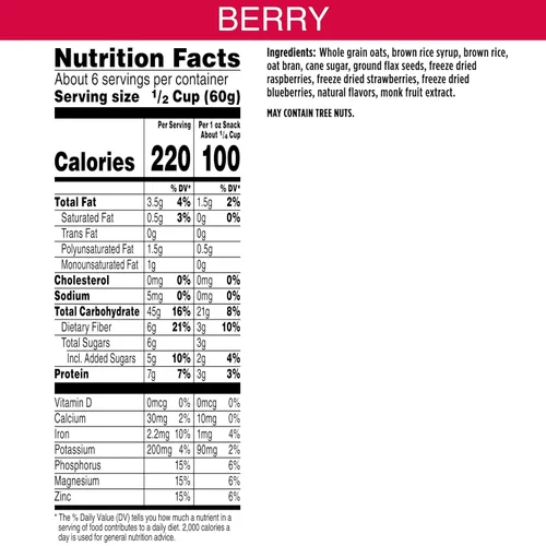 Vista 4 de Bear Naked - Cereal de granola, vegano, snacks de desayuno, triple baya (6 bolsas)