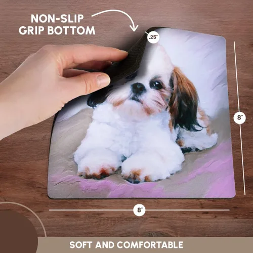 Vista 3 de 3dRose LLC - Alfombrilla de mouse de 8 x 8 x 0.25 pulgadas, collage temático de café (mp_28754_1)