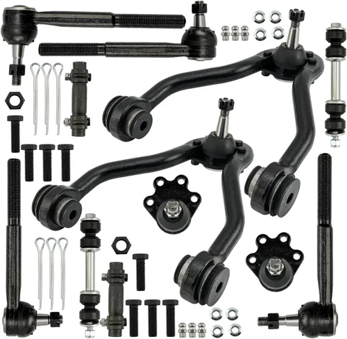 Vista 68 de PHILTOP Kit de suspensión ajustable de elevación de 1-6 pulgadas, 4 piezas de brazos de control superiores e inferiores delanteros compatibles