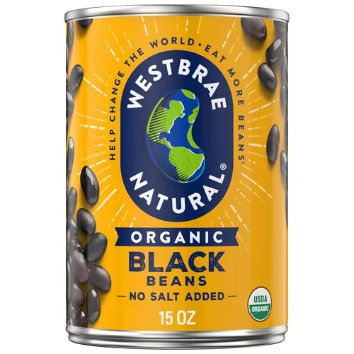 Westbrae Natural Frijoles negros orgánicos, 15 onzas (paquete de 12)